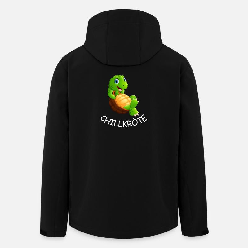 Turtle Chill : Drôle d’animal comique - Veste softshell homme en polyester recyclé Stanley/Stella - noir