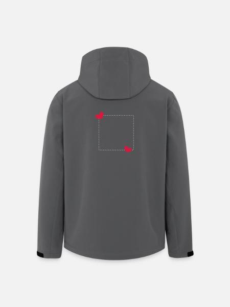 Heart Frame Ornament Line - Men’s Recycled Softshell Jacket by Stanley/Stella - black