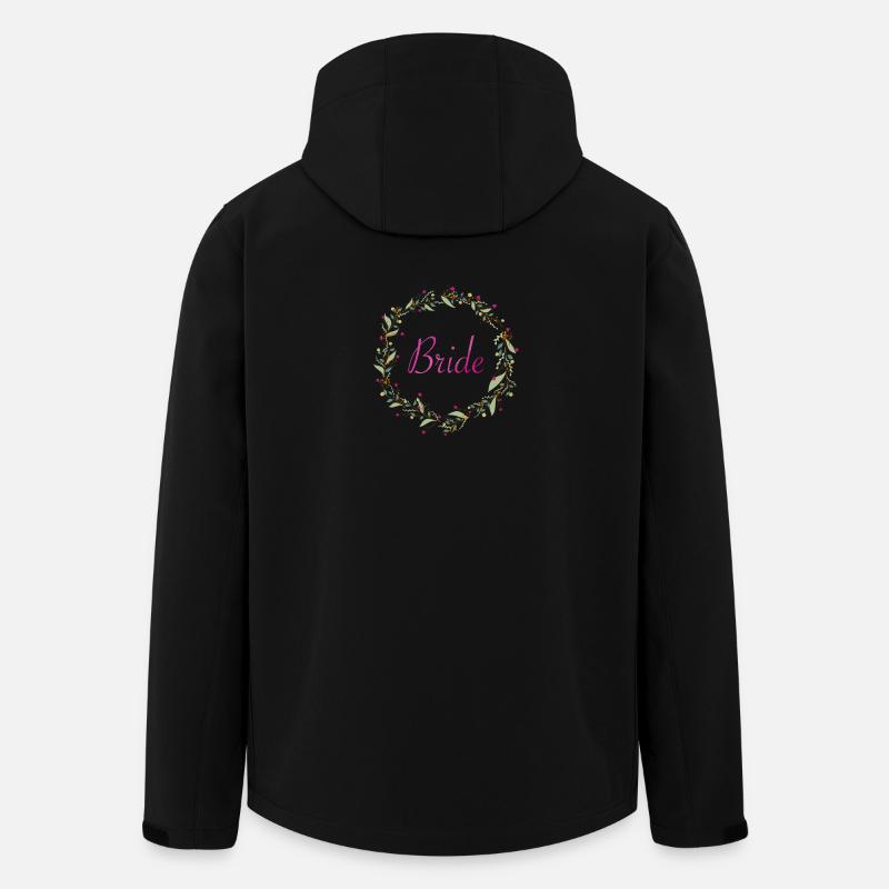 Lettrage rose couronne de mariée - Veste softshell homme en polyester recyclé Stanley/Stella - noir
