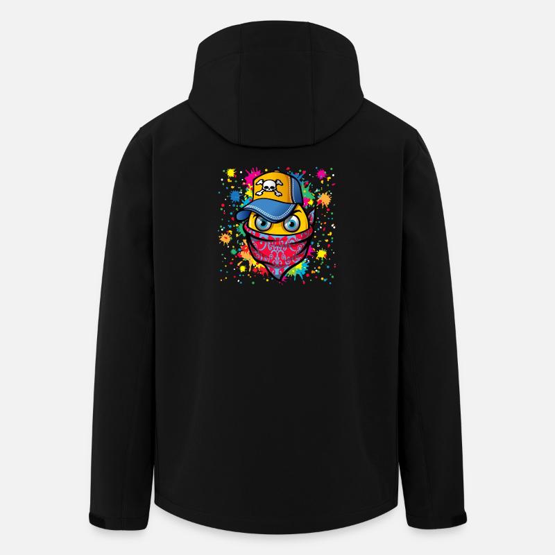 Maske und Graffiti - Recycelte Männer Softshell-Jacke von Stanley/Stella - Schwarz