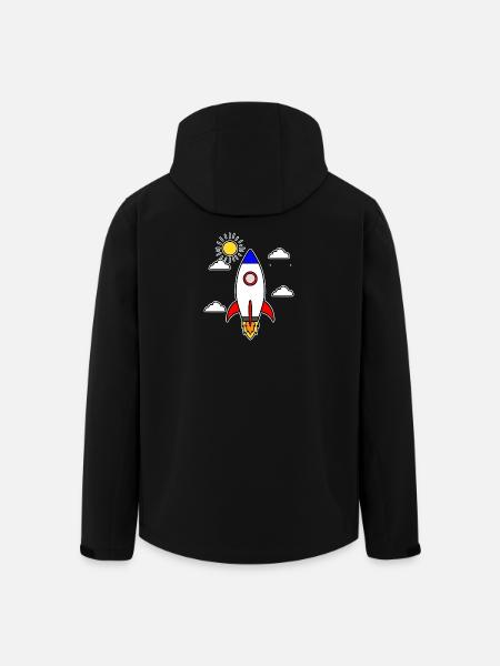Schulstart Rakete Raumschiff Schulbeginn Schule - Recycelte Männer Softshell-Jacke von Stanley/Stella - Schwarz