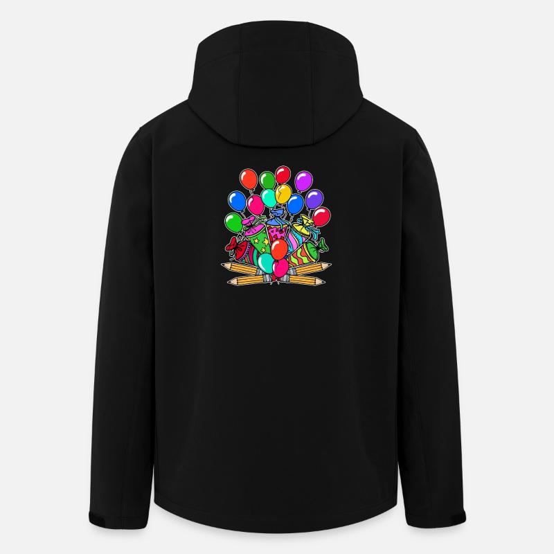 Schulbeginn Luftballon Bleistift Schultüte Start - Recycelte Männer Softshell-Jacke von Stanley/Stella - Schwarz