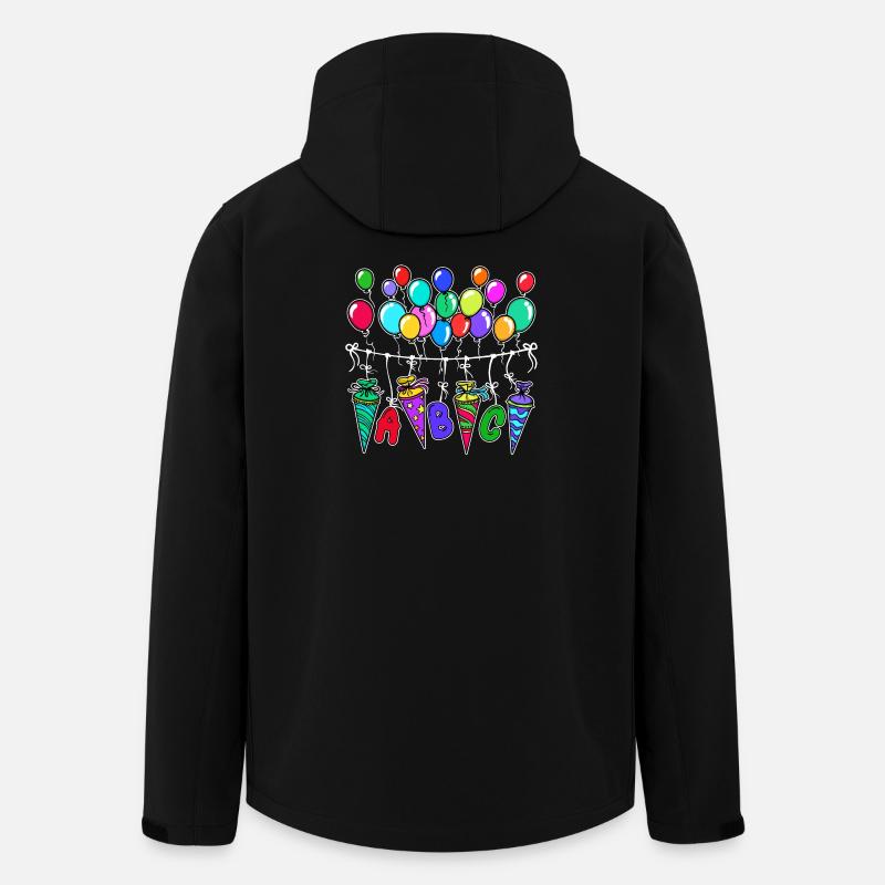 Luftballon Schultüte Schulbeginn Schule Zuckertüte - Recycelte Männer Softshell-Jacke von Stanley/Stella - Schwarz