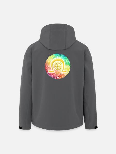 Regenbogen-Dimensionssymbol Heilung - Sonja Ariel - Recycelte Männer Softshell-Jacke von Stanley/Stella - Schwarz