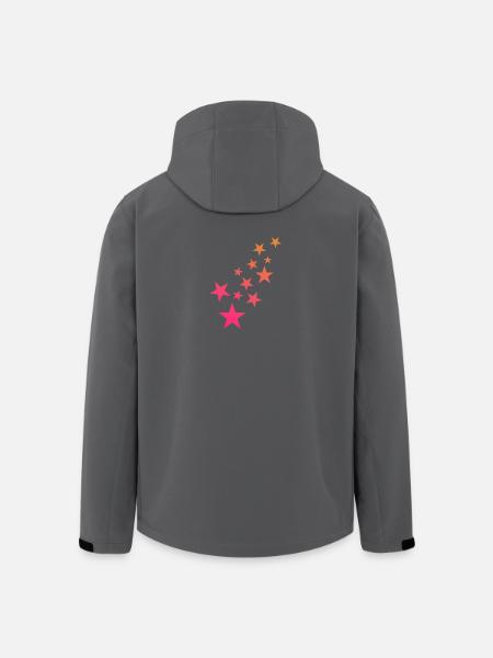 Stern Sternchen Muster Dekoration - Recycelte Männer Softshell-Jacke von Stanley/Stella - Schwarz