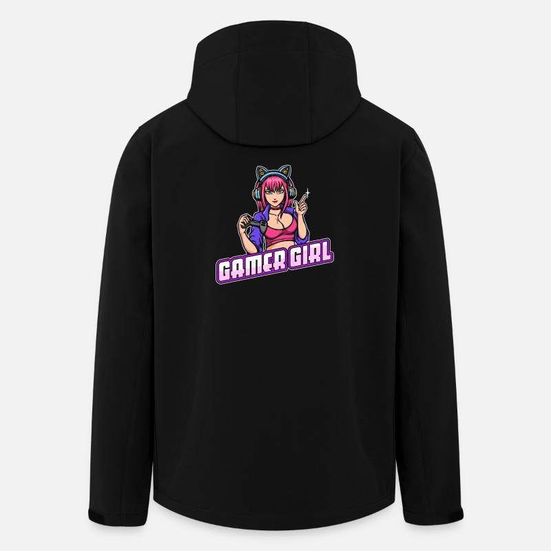 Gamer Queen Headset Controller Zocker - Men’s Recycled Softshell Jacket by Stanley/Stella - black