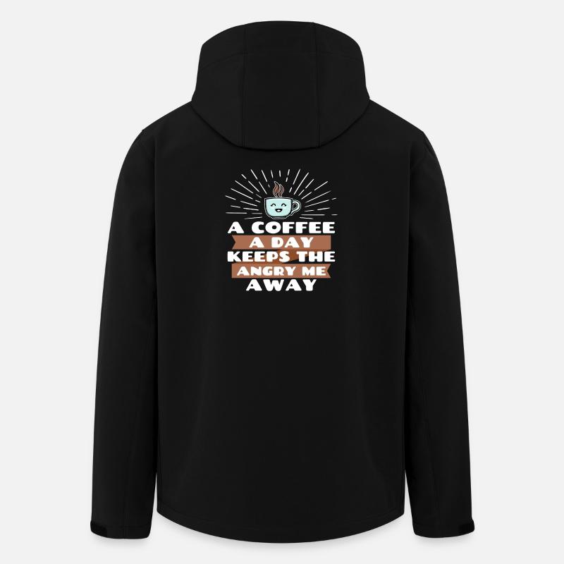 Witz Cool Lustig Statement Kaffee - Recycelte Männer Softshell-Jacke von Stanley/Stella - Schwarz