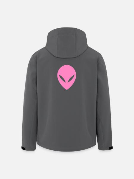 Ufo Alien Head Pink - Men’s Recycled Softshell Jacket by Stanley/Stella - black