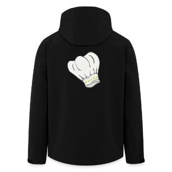 Toque de chef motif étoile, cuisine, cadeau homme - Veste softshell homme en polyester recyclé Stanley/Stella - noir - Dos - AI Model Male 185 light (185cm)