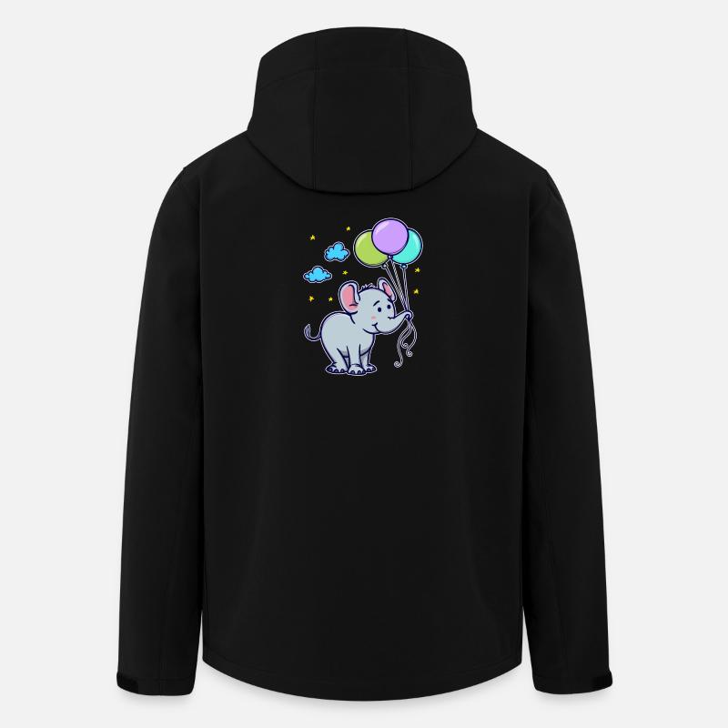 Lustig Tier Cool Baby Elefant - Recycelte Männer Softshell-Jacke von Stanley/Stella - Schwarz