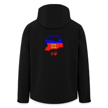 Calvados - Veste softshell homme en polyester recyclé Stanley/Stella - noir - Dos - AI Model Male 185 light (185cm)
