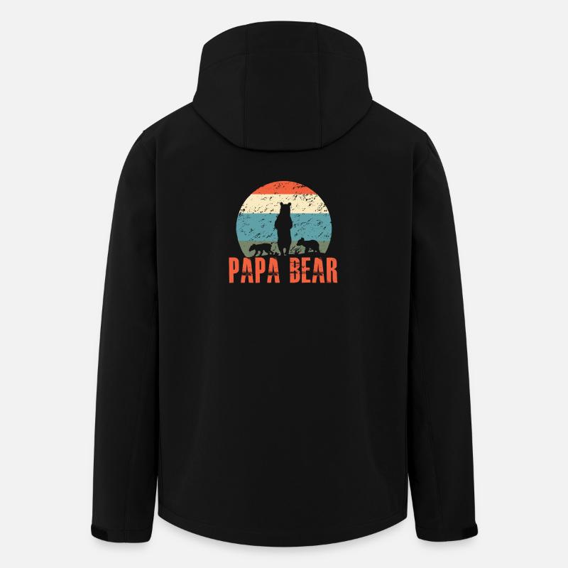 Papa bear - Recycelte Männer Softshell-Jacke von Stanley/Stella - Schwarz