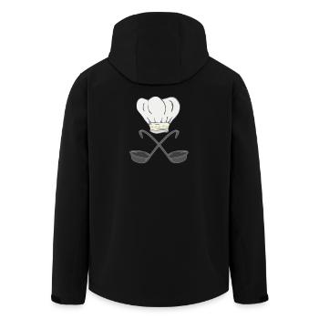 Toque de chef avec louches à soupe, cuisson - Veste softshell homme en polyester recyclé Stanley/Stella - noir - Dos - AI Model Male 185 light (185cm)