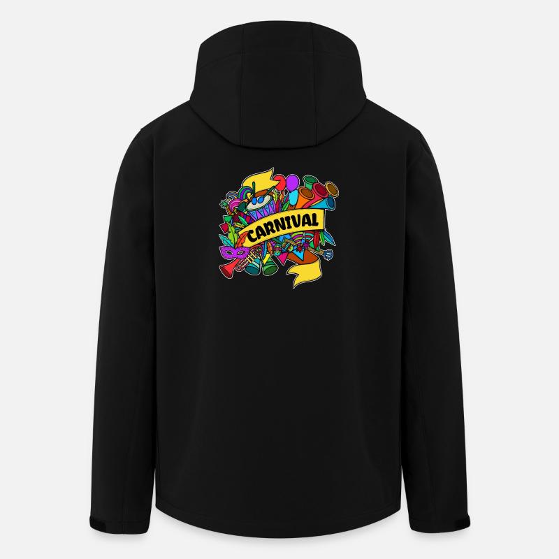 Carnaval carnaval de carnaval - Veste softshell homme en polyester recyclé Stanley/Stella - noir