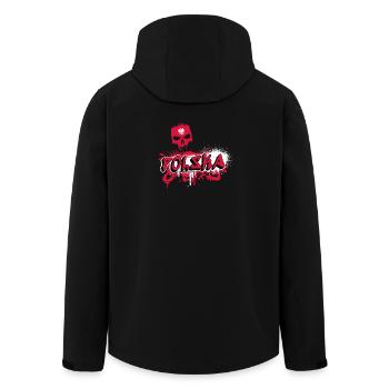 Polen Graffiti Totenkopf Design - Recycelte Männer Softshell-Jacke von Stanley/Stella - Schwarz - Hinten - AI Model Male 185 light (185cm)