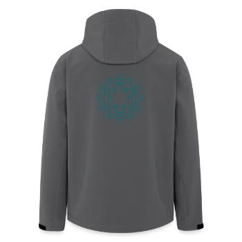 Kompliziertes Mandala Blumenmuster - Recycelte Männer Softshell-Jacke von Stanley/Stella - Schwarz - Hinten - AI Model Male 185 light (185cm)