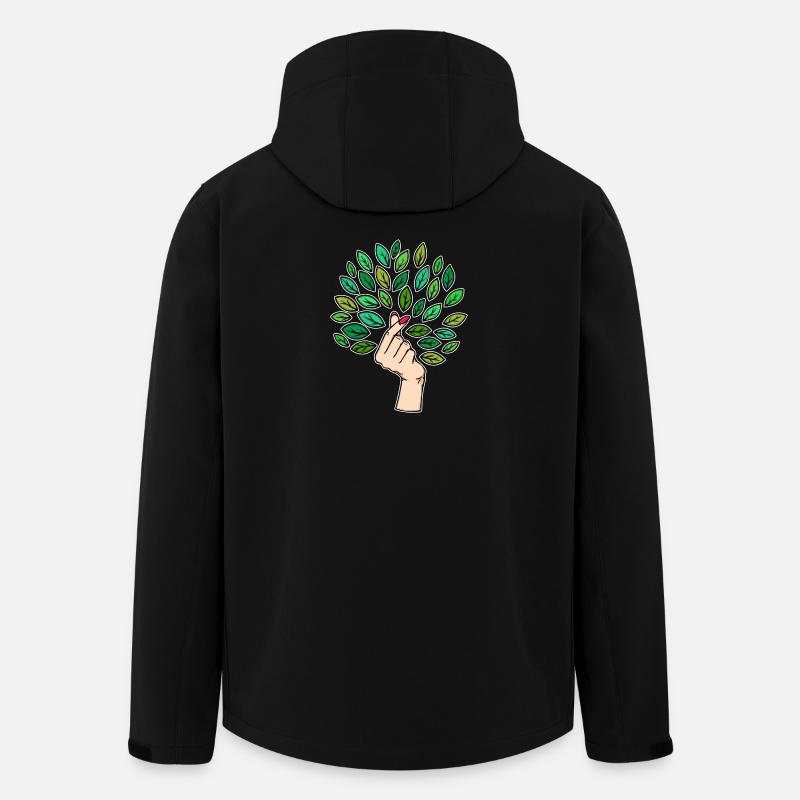 Umwelt Erde Baum Umweltschützer - Recycelte Männer Softshell-Jacke von Stanley/Stella - Schwarz