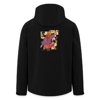 Le joueur de boule lance une tenue de boule de boule pour les boules - Veste softshell homme en polyester recyclé Stanley/Stella - noir - Dos - AI Model Male 185 light (185cm)