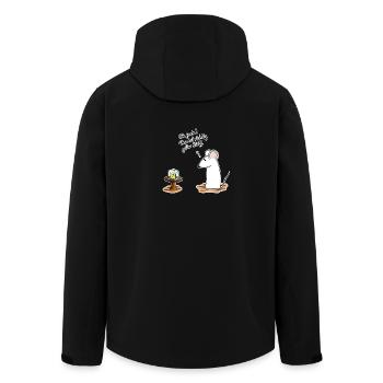 Richtig geiler Stoff - Recycelte Männer Softshell-Jacke von Stanley/Stella - Schwarz - Hinten - AI Model Male 185 light (185cm)