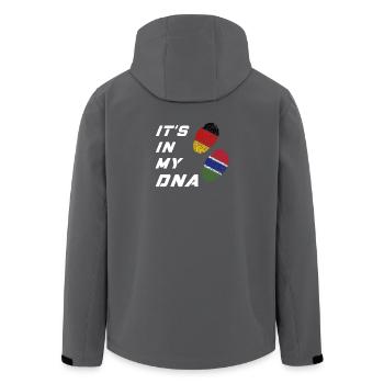 In meiner DNA Deutschland und Gambia - Recycelte Männer Softshell-Jacke von Stanley/Stella - Anthrazit - Hinten - AI Model Male 185 light (185cm)