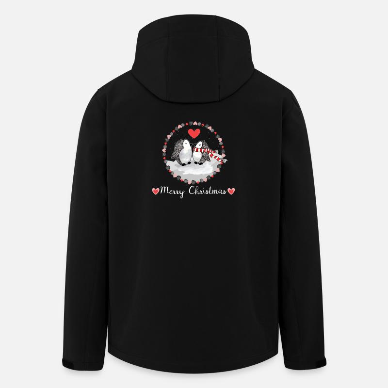 Pinguine Weihnachten Merry Christmas - Recycelte Männer Softshell-Jacke von Stanley/Stella - Schwarz