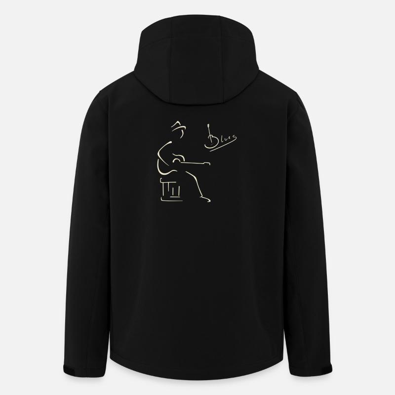 Guitariste blues - Veste softshell homme en polyester recyclé Stanley/Stella - noir