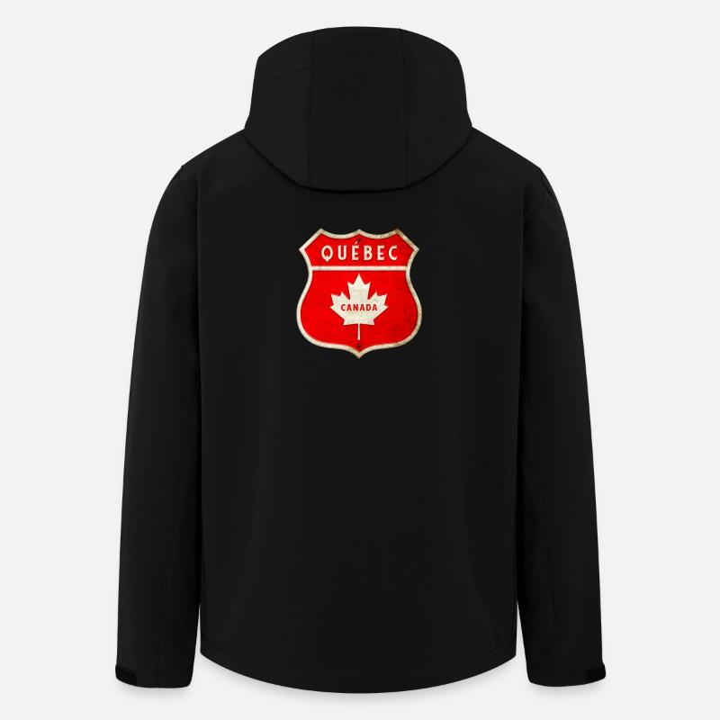 Québec Kanada Wappen Flaggen Design - Recycelte Männer Softshell-Jacke von Stanley/Stella - Schwarz