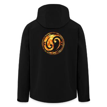 Guitare Basse Ying Yang Bass Key pour Bassiste - Veste softshell homme en polyester recyclé Stanley/Stella - noir - Dos - AI Model Male 185 light (185cm)