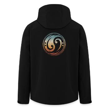 Bass Bass Wrench Yin Yang Bass pour bassiste - Veste softshell homme en polyester recyclé Stanley/Stella - noir - Dos - AI Model Male 185 light (185cm)