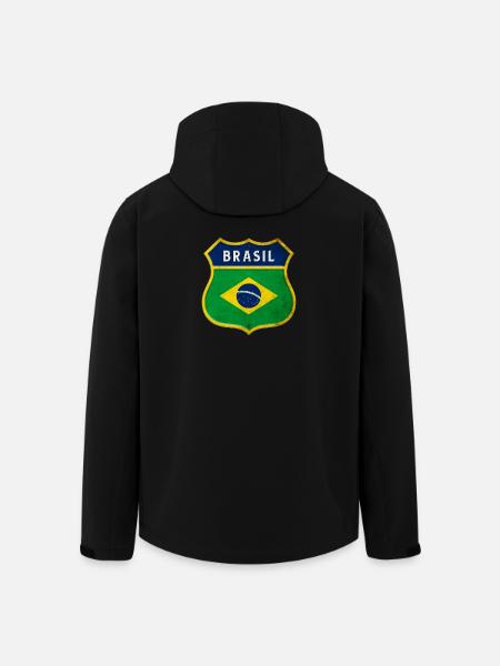 Drapeau armoiries du Brésil - Veste softshell homme en polyester recyclé Stanley/Stella - noir