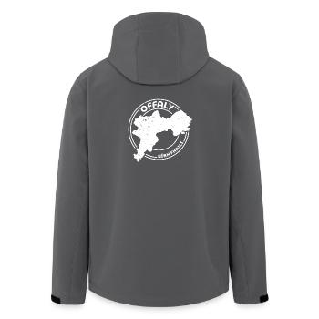 Offaly Irland County | Landkarte Kontur Stempel - Recycelte Männer Softshell-Jacke von Stanley/Stella - Anthrazit - Hinten - AI Model Male 185 light (185cm)