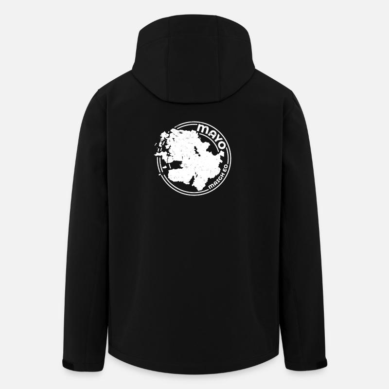 Mayo Ireland Map | County Outline Stamp - Men’s Recycled Softshell Jacket Discoverer by Stanley/Stella - black