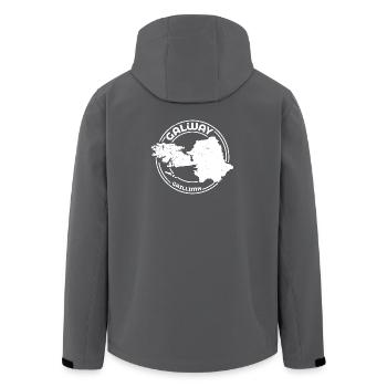 Galway Ireland Map | County Outline Stamp - Men’s Recycled Softshell Jacket by Stanley/Stella - anthracite - Back - AI Model Male 185 light (185cm)