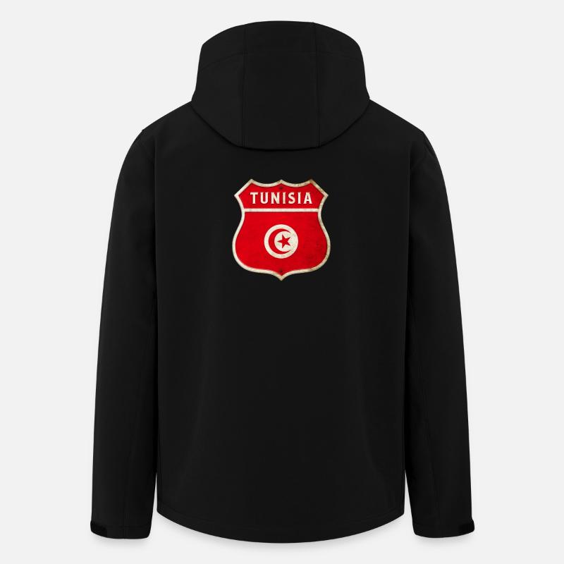Tunesien Wappen Flaggen Design - Recycelte Männer Softshell-Jacke von Stanley/Stella - Schwarz