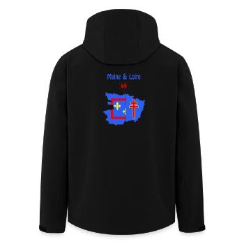 Maine & loire - Men’s Recycled Softshell Jacket by Stanley/Stella - black - Back - AI Model Male 185 light (185cm)