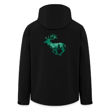 Changement climatique Protection de l’environnement Hirsch Durable - Veste softshell homme en polyester recyclé Stanley/Stella - noir - Dos - AI Model Male 185 light (185cm)