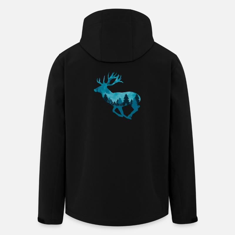 Klimawandel Umweltschutz Hirsch Nachhaltig - Recycelte Männer Softshell-Jacke von Stanley/Stella - Schwarz