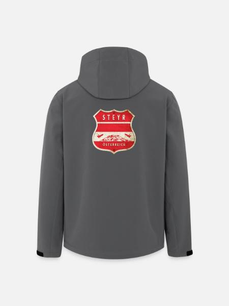Steyr Österreich Wappen Flaggen Design - Recycelte Männer Softshell-Jacke von Stanley/Stella - Schwarz