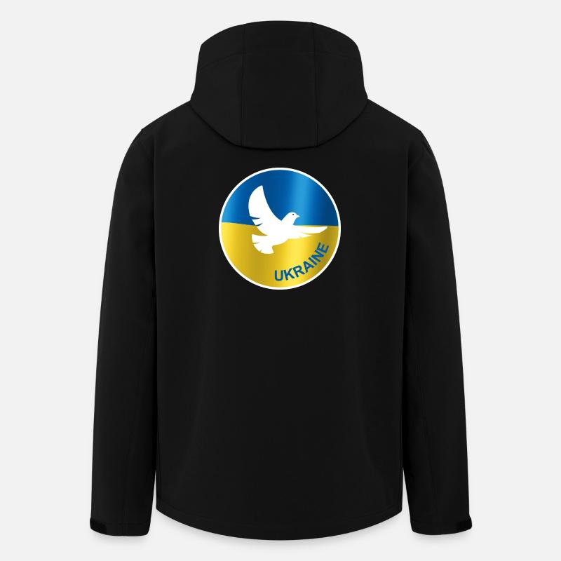 Ukraine Peace Dove Flag - Men’s Recycled Softshell Jacket by Stanley/Stella - black
