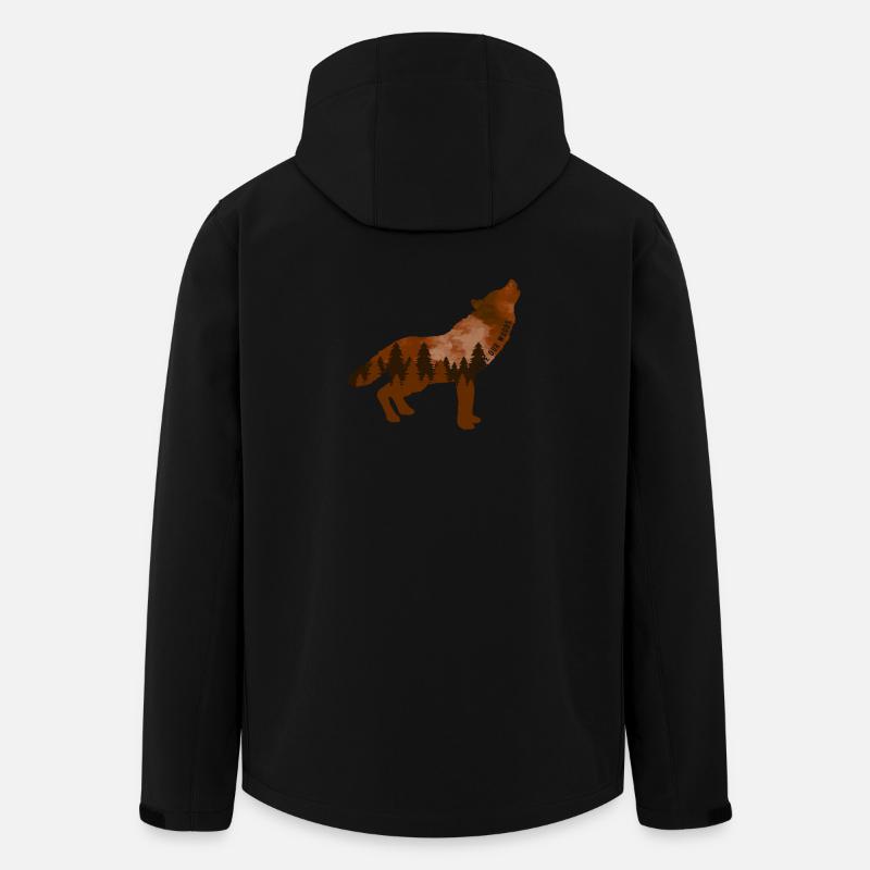 Climate Change Environmental Protection Wolf - Men’s Recycled Softshell Jacket by Stanley/Stella - black