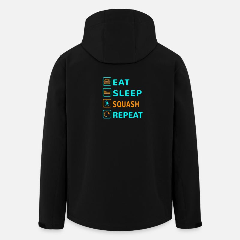 Eat. Sleep. Squash. Repeat Design - Men’s Recycled Softshell Jacket by Stanley/Stella - black