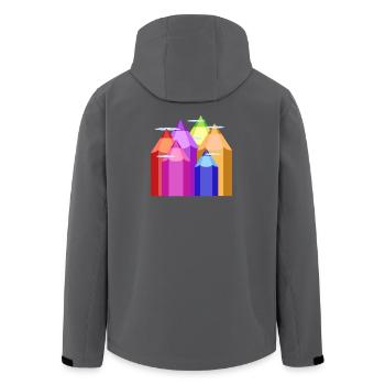 Peaks of Color - Recycelte Männer Softshell-Jacke von Stanley/Stella - Anthrazit - Hinten - AI Model Male 185 light (185cm)