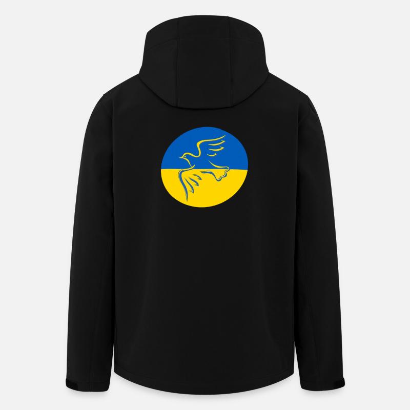 Ukraine Friedenstaube - Recycelte Männer Softshell-Jacke von Stanley/Stella - Schwarz