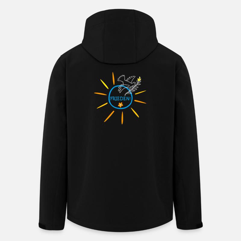 Friedenstaube, Sonne, Frieden, Ukraine - Recycelte Männer Softshell-Jacke von Stanley/Stella - Schwarz