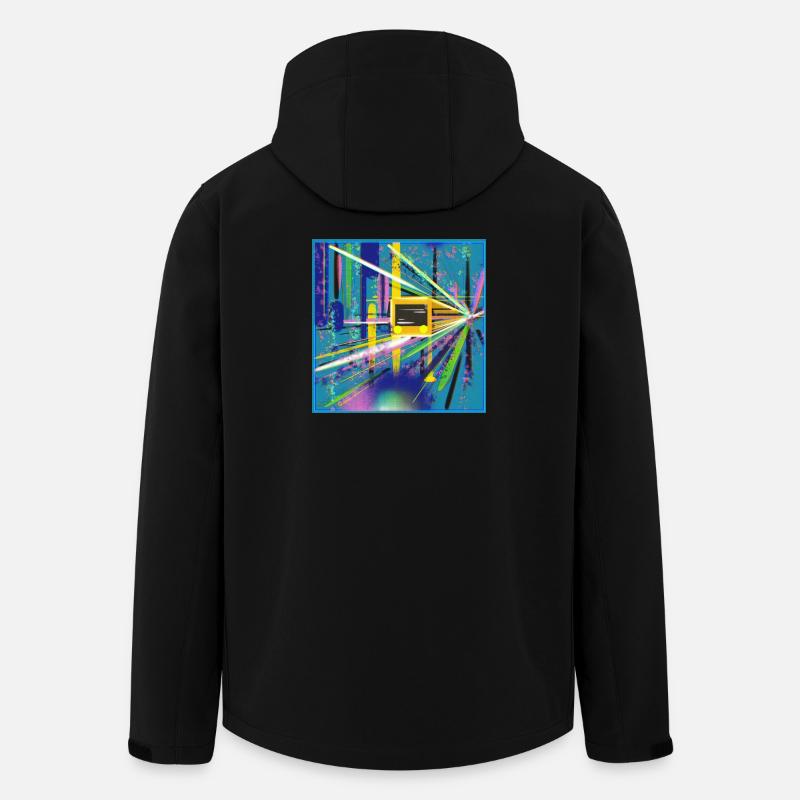 Abstrakte U-Bahn Berlin Graffiti Design - Recycelte Männer Softshell-Jacke von Stanley/Stella - Schwarz