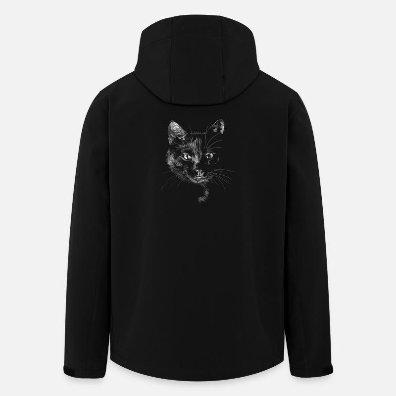 Schwarze Katze - Recycelte Männer Softshell-Jacke von Stanley/Stella - Schwarz