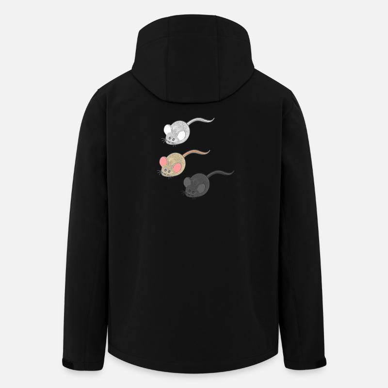 geschenkideen mäuse, Drei Mäuse, Mäuse Fan - Recycelte Männer Softshell-Jacke von Stanley/Stella - Schwarz