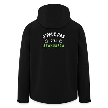 Ayahuasca humour - Veste softshell homme en polyester recyclé Stanley/Stella - noir - Dos - AI Model Male 185 light (185cm)