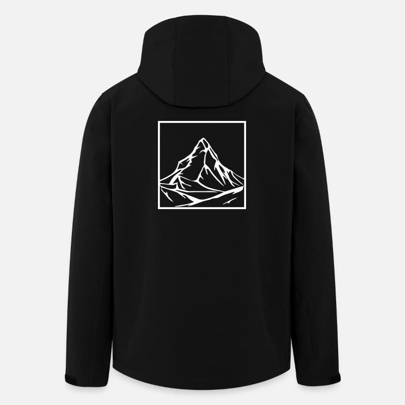 Mountain in the quadrangle - Men’s Recycled Softshell Jacket by Stanley/Stella - black