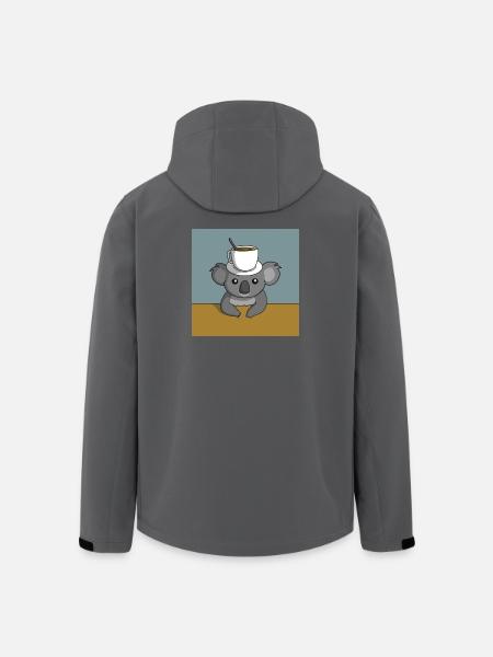 Koala Coffee Break - Men’s Recycled Softshell Jacket by Stanley/Stella - black